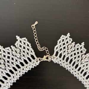 Alkalmi fehér gyöngyös nyaklánc - ékszer - nyaklánc - gyöngyös nyaklánc - Meska.hu