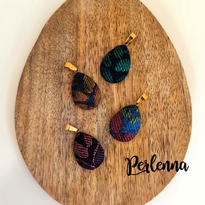 Nemesacél csepp medál Woven Wings Stockinette scrap-pel - ékszer - nyaklánc - medál - Meska.hu