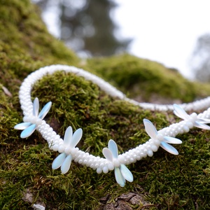 Szitakötők tánca esküvői/alkalmi ékszer, Ékszer, Nyaklánc, Gyöngyös nyaklánc, Ékszerkészítés, Gyöngyfűzés, gyöngyhímzés, MESKA