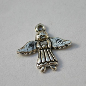 10 db Tibeti ezüst színű angyal - gyöngy, ékszerkellék - egyéb alkatrész - Meska.hu