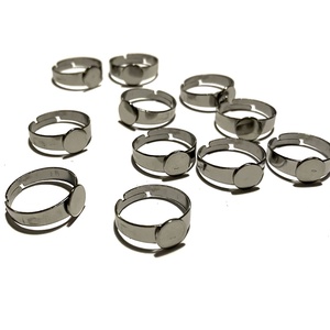 10 DB NEMESACÉL GYŰRŰ ALAP 8 MM, Kellékek & szerszámok, Ékszerkellék, Gyűrűalap, Ékszerkészítés, MESKA