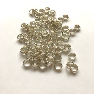 Nemesacél dupla szerelőkarika 8 mm 100 db, Kellékek & szerszámok, Gyöngyfűzés kellékek, Szerelőkarika, Ékszerkészítés, MESKA