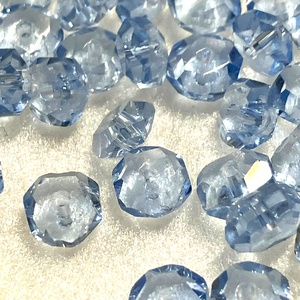 KÉK, CSISZOLT ÜVEGGYÖNGY, 6X4 MM-ES , Kellékek & szerszámok, Gyöngyfűzés kellékek, Üveggyöngy, , MESKA