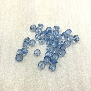 KÉK, CSISZOLT ÜVEGGYÖNGY, 6X4 MM-ES  - kellékek & szerszámok - gyöngyfűzés kellékek - üveggyöngy - Meska.hu
