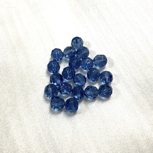 KÉK, CSISZOLT ÜVEGGYÖNGY, 8 MM-ES , Kellékek & szerszámok, Gyöngyfűzés kellékek, Üveggyöngy, , MESKA