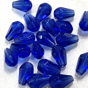 KÉK SZÍNŰ, CSEPP ALAKÚ, CSISZOLT ÜVEGGYÖNGY, 10X5 MM-ES , Kellékek & szerszámok, Gyöngyfűzés kellékek, Üveggyöngy, , MESKA