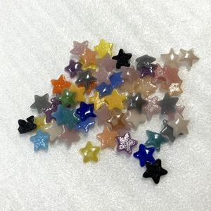  CSILLAG CABOCHON VEGYES SZÍNBEN, 10 MM-ES  - kellékek & szerszámok - gyöngyfűzés kellékek - üveggyöngy - Meska.hu