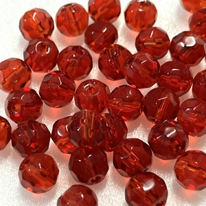 PIROS, CSISZOLT ÜVEGGYÖNGY, 6 MM-ES , Kellékek & szerszámok, Gyöngyfűzés kellékek, Üveggyöngy, , MESKA