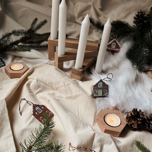 Adventi gyertyatartó - karácsony - adventi díszek - adventi asztaldísz - Meska.hu
