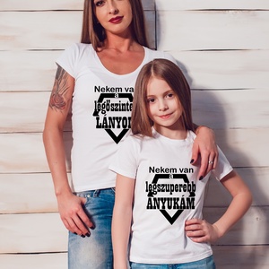 Anya- Lánya páros póló - Meska.hu