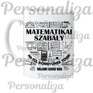 Matematika bögre, Otthon & Lakás, Konyhafelszerelés, tálalás, Tálalás, Bögre & Csésze, Fotó, grafika, rajz, illusztráció, MESKA