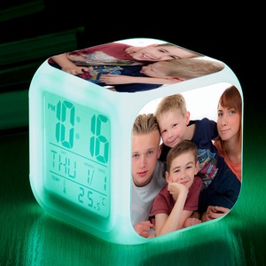 Világító óra saját fotóval, Karácsony, Karácsonyi lakásdekoráció, Karácsonyi fénydekoráció, Fotó, grafika, rajz, illusztráció, MESKA