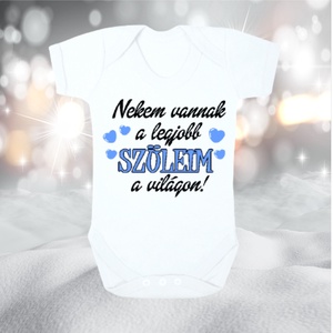 Baba body legjobb szülő felirattal, Ruha & Divat, Babaruha & Gyerekruha, Body, Fotó, grafika, rajz, illusztráció, Meska