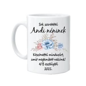 Bögre tanárnéniknek!, Otthon & Életmód, Konyhafelszerelés, tálalás, Tálalás, Bögre & Csésze, Fotó, grafika, rajz, illusztráció, Festett tárgyak, MESKA