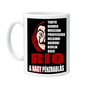 A nagy pénzrablás bögre, Otthon & Lakás, Konyhafelszerelés, tálalás, Tálalás, Bögre & Csésze, Festett tárgyak, Fotó, grafika, rajz, illusztráció, Meska