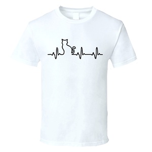 Macskás EKG póló , Ruha & Divat, Férfi ruha, Póló, Fotó, grafika, rajz, illusztráció, MESKA