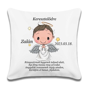 Egyedi párna Keresztelőre, Otthon & Életmód, Babaszoba, gyerekszoba, Gyerek díszpárna, Fotó, grafika, rajz, illusztráció, MESKA