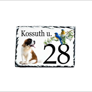Házszámtábla kutyás, Otthon & Életmód, Ház & Kert, Házszám, Fotó, grafika, rajz, illusztráció, MESKA