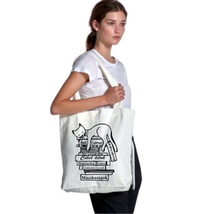 Egyedi cicás vászon táska - táska & tok - bevásárlás & shopper táska - shopper, textiltáska, szatyor - Meska.hu