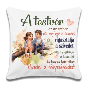 Egyedi párna testvéreknek, Otthon & Életmód, Babaszoba, gyerekszoba, Gyerek díszpárna, Fotó, grafika, rajz, illusztráció, MESKA