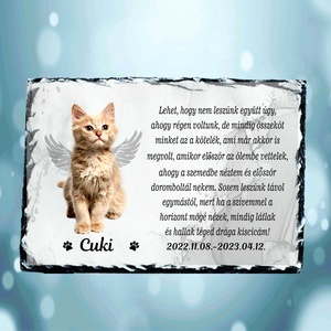 Fényképes síremlék, emléktábla cicáknak - otthon & életmód - dekoráció - dísztárgy - Meska.hu