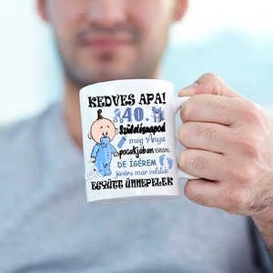 Bögre Anyukának, Apukának a gyermek rajzával, Otthon & Életmód, Konyhafelszerelés, tálalás, Tálalás, Bögre & Csésze, Fotó, grafika, rajz, illusztráció, MESKA