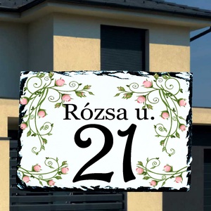 Egyedi  házszám tábla kőből, Otthon & Életmód, Ház & Kert, Házszám, Fotó, grafika, rajz, illusztráció, MESKA