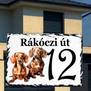 Házszám tábla vizsla mintával, Otthon & Életmód, Ház & Kert, Házszám, Fotó, grafika, rajz, illusztráció, MESKA