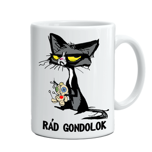 Vicces macskás bögre Karácsonyra (is), Otthon & Életmód, Konyhafelszerelés, tálalás, Tálalás, Bögre & Csésze, Fotó, grafika, rajz, illusztráció, MESKA