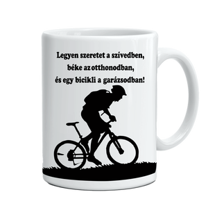 Biciklis bögre, Otthon & Életmód, Konyhafelszerelés, tálalás, Tálalás, Bögre & Csésze, Fotó, grafika, rajz, illusztráció, MESKA