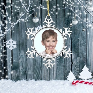 Karácsonyi fényképes hópehely minőségi fémből - Meska.hu