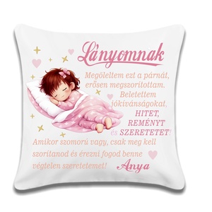 Egyedi párna lányoknak, Baba - mama, Gyerek díszpárna, Babaszoba dekoráció, Fotó, grafika, rajz, illusztráció, MESKA