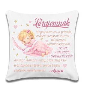 Egyedi párna lányoknak, Baba - mama, Gyerek díszpárna, Babaszoba dekoráció, Fotó, grafika, rajz, illusztráció, MESKA