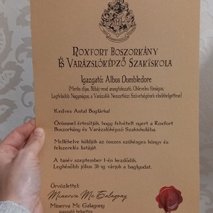 Névre szóló Roxforti levél !!!  - Meska.hu