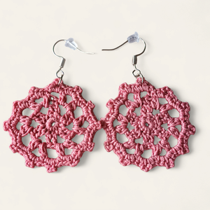 Kristály fülbevaló lazac, Ékszer, Fülbevaló, Lógó fülbevaló, Horgolás, MESKA