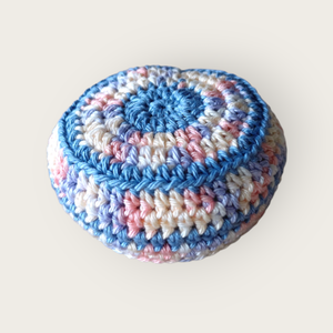 Footbag/Babzsák barack-kék - Meska.hu