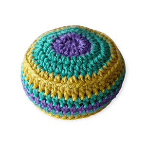 Footbag/Babzsák sárga-türkiz, Játék & Sport, Sport és kikapcsolódás, Labdajátékok, Horgolás, MESKA