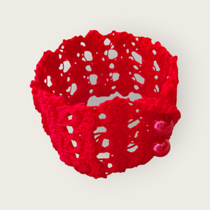 Csipke karkötő 3 soros piros , Ékszer, Karkötő, Fonott karkötő, , MESKA