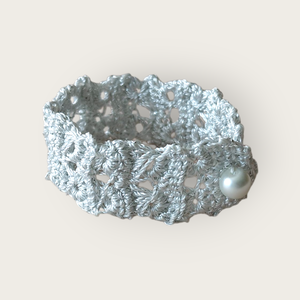 Csipke karkötő 2 soros ezüst  - Meska.hu