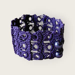 Csipke karkötő 3 soros lila, Ékszer, Karkötő, Fonott karkötő, , MESKA