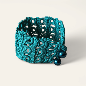 Csipke karkötő 3 soros smaragd , Ékszer, Karkötő, Fonott karkötő, , MESKA