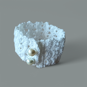 Csipke karkötő 3 soros fehér , Ékszer, Karkötő, Fonott karkötő, , MESKA