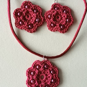 Gerbera  ékszergarnitúra mályva - Meska.hu