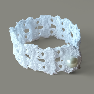 Csipke karkötő 2 soros fehér , Ékszer, Karkötő, Fonott karkötő, , MESKA