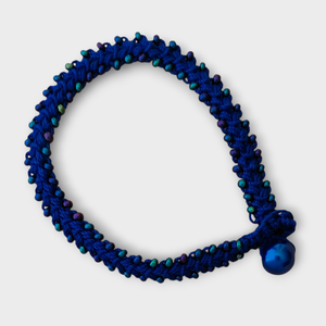 Zsinór karkötő királykék  - Meska.hu