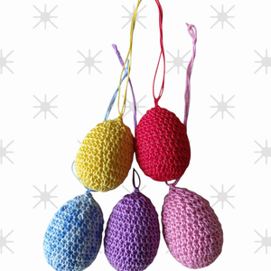 Húsvéti dekorációs tojás, Ünnepi díszek, dekorációk, Húsvéti díszek és dekorációk, Húsvéti asztaldíszek, Horgolás, MESKA