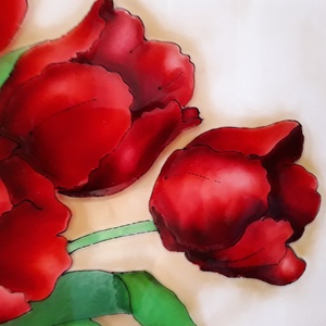 Tulipánok - művészet - festmény - üvegfestmény - Meska.hu