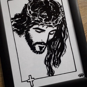 Jézus  - művészet - festmény - üvegfestmény - Meska.hu