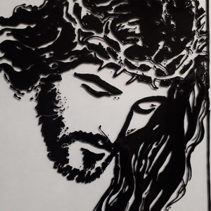 Jézus  - művészet - festmény - üvegfestmény - Meska.hu