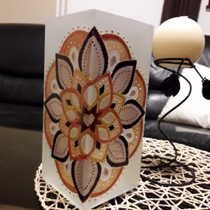 Mandala lámpa - művészet - festmény - üvegfestmény - Meska.hu